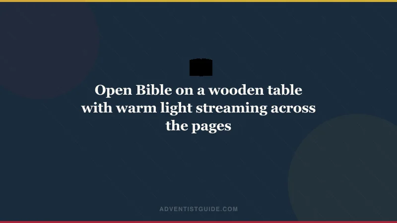 Open Bible on a wooden table with warm light streaming across the pages