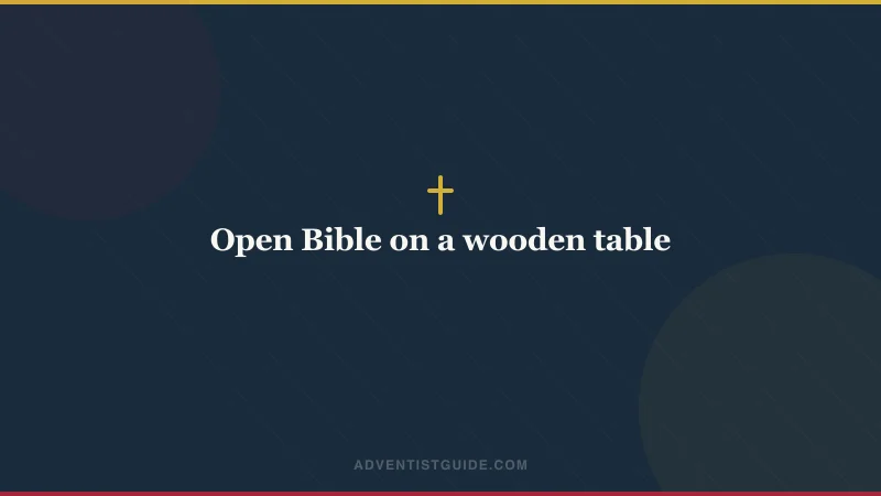 Open Bible on a wooden table