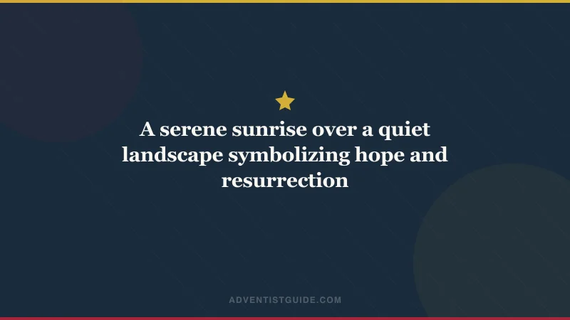 A serene sunrise over a quiet landscape symbolizing hope and resurrection