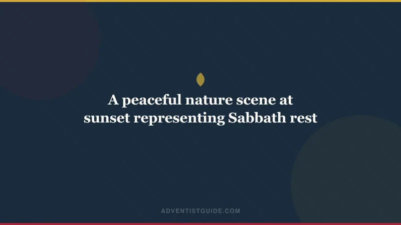 A peaceful nature scene at sunset representing Sabbath rest