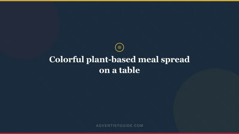 Colorful plant-based meal spread on a table