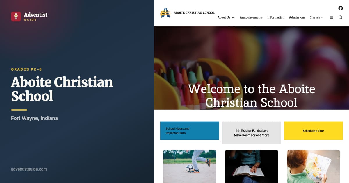 The Aboite Christian School website