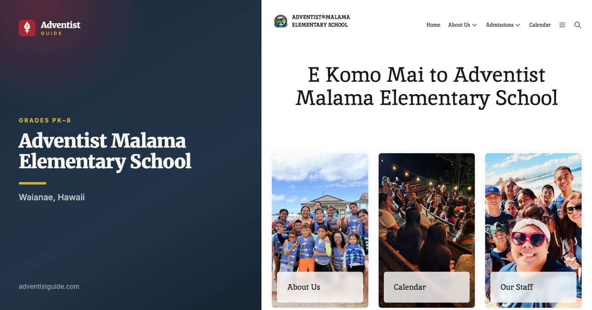 The Adventist Malama Elementary School website