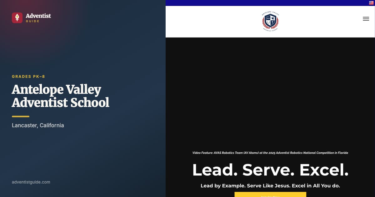 The Antelope Valley Adventist School website