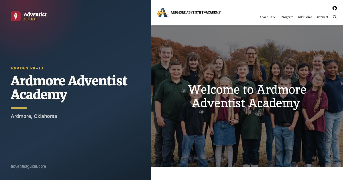 The Ardmore Adventist Academy website