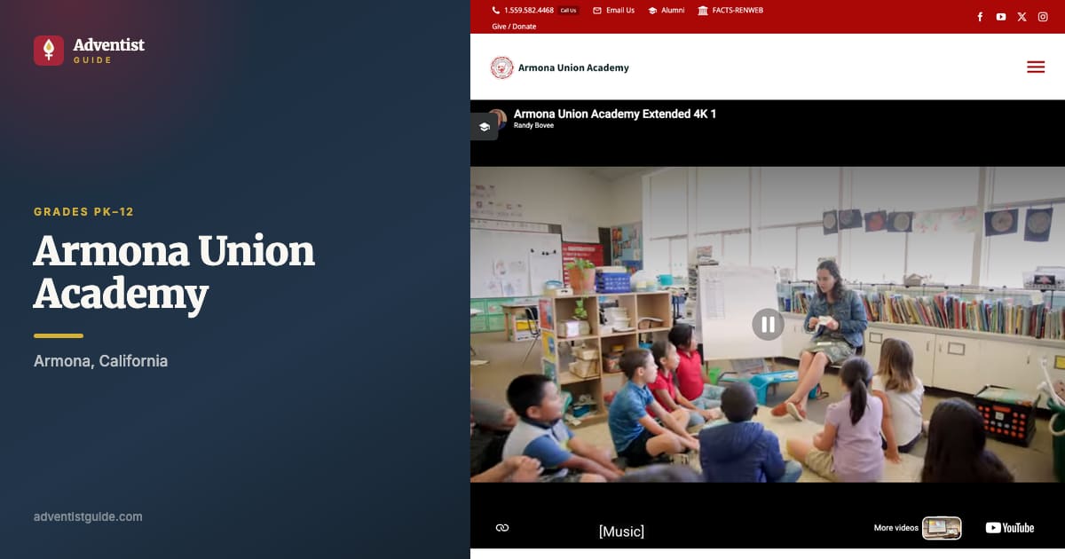 The Armona Union Academy website