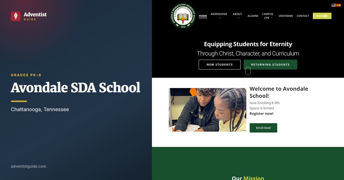 The Avondale SDA School website