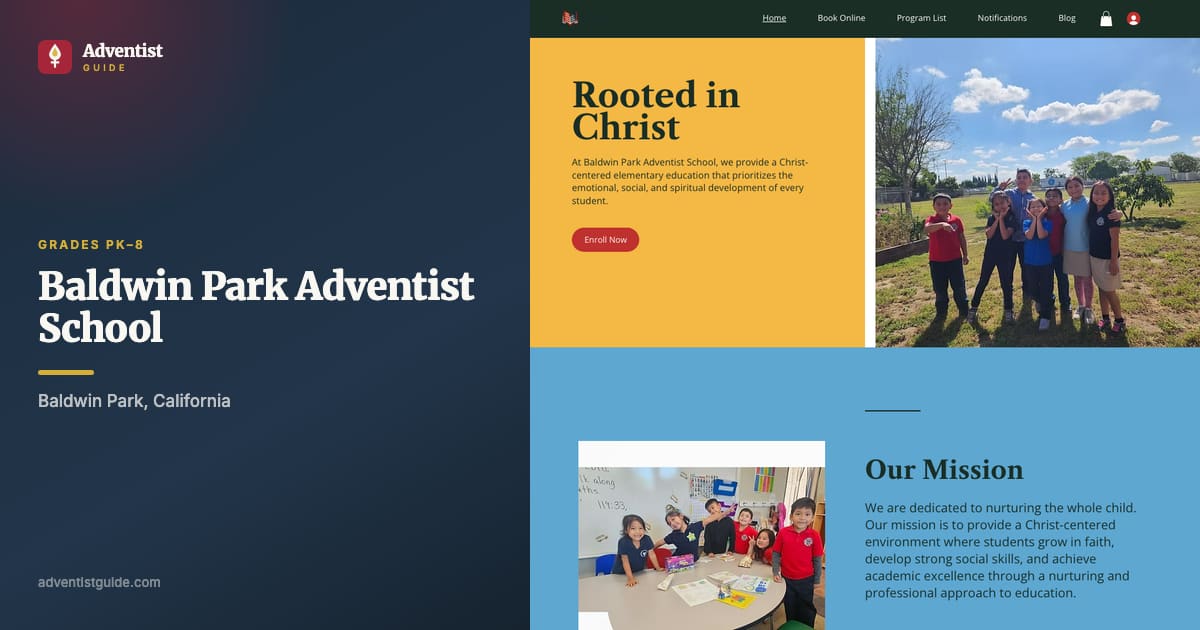 The Baldwin Park Adventist School website