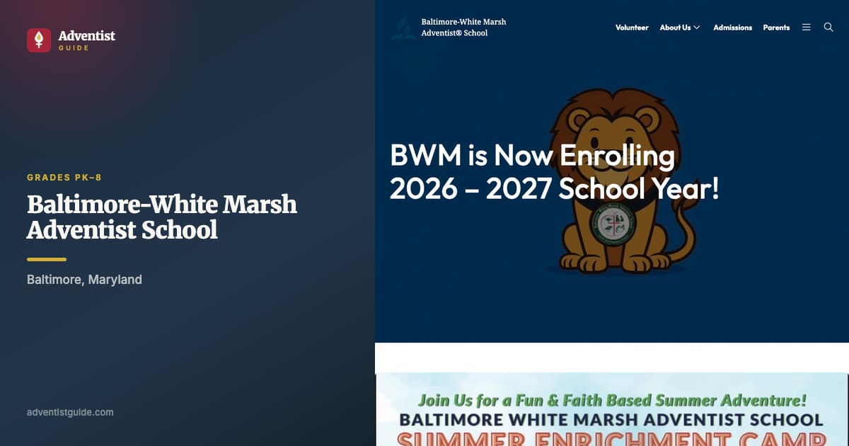 The Baltimore-White Marsh Adventist School website