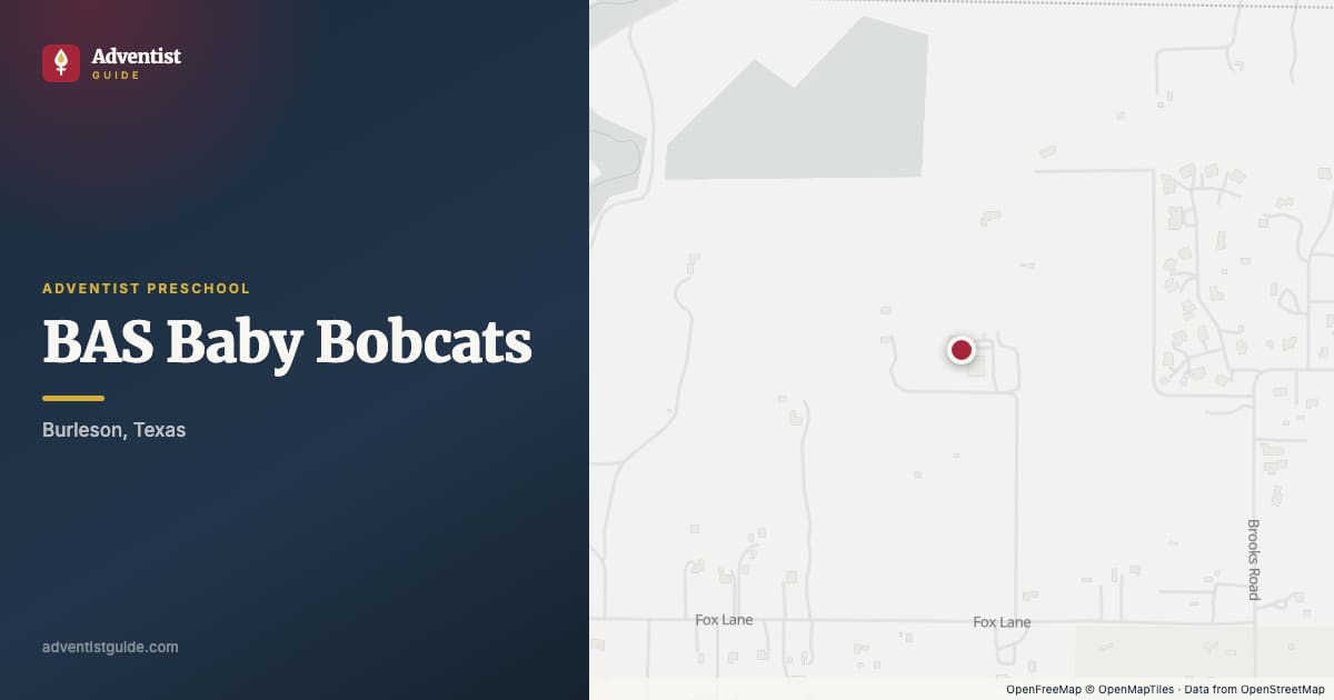 Map showing BAS Baby Bobcats in Burleson, Texas