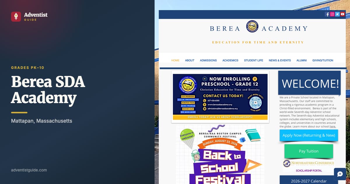 The Berea SDA Academy website