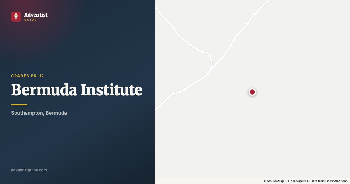 Map showing Bermuda Institute in Southampton, Bermuda