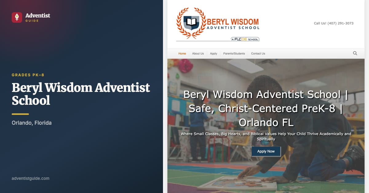 The Beryl Wisdom Adventist School website