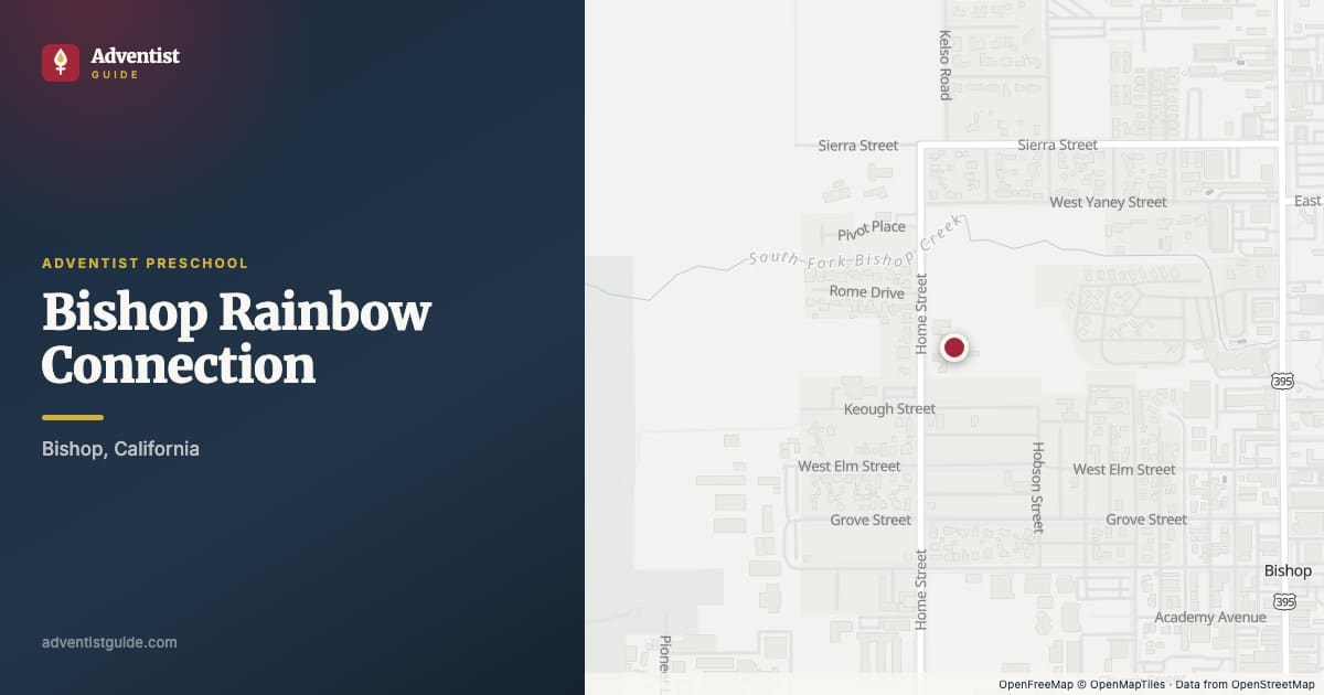 Map showing Bishop Rainbow Connection in Bishop, California
