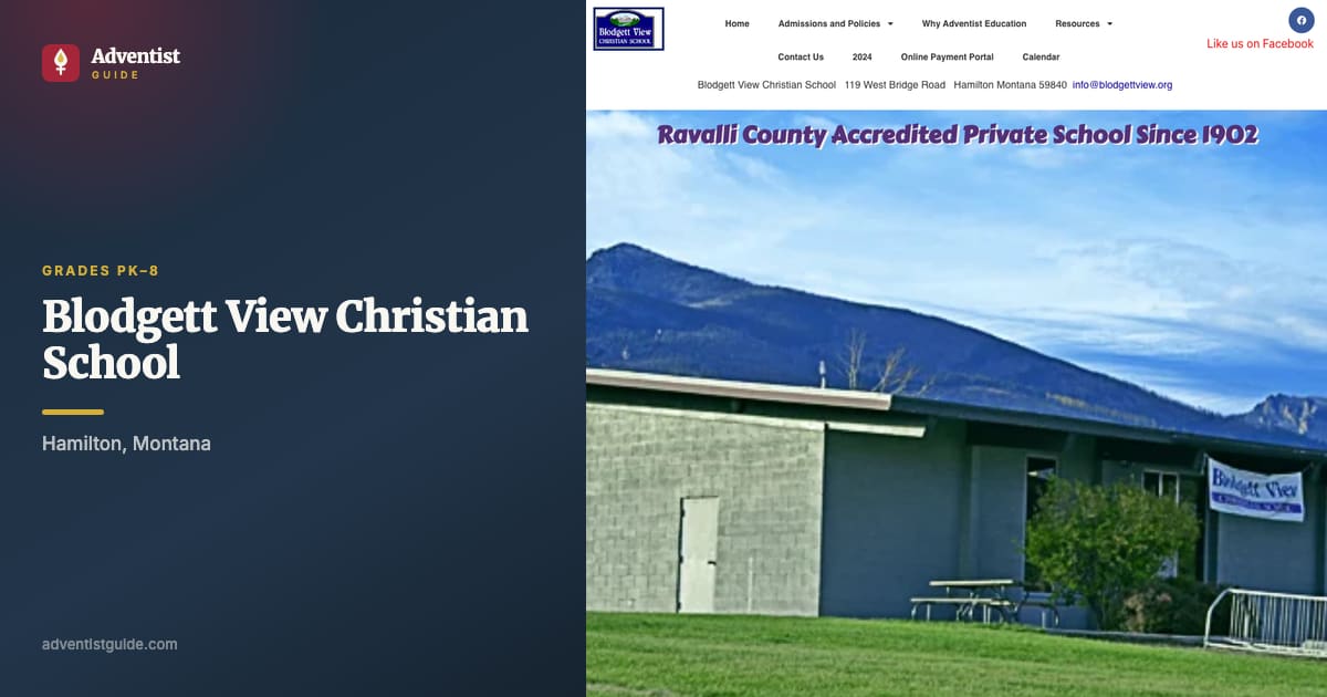 The Blodgett View Christian School website