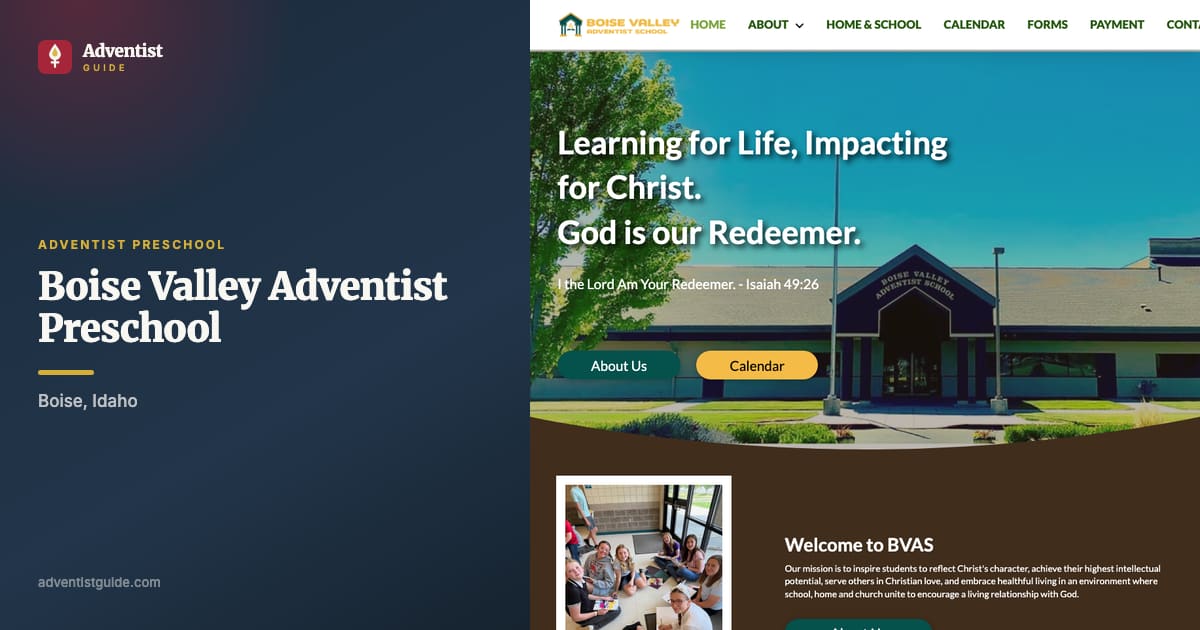 The Boise Valley Adventist Preschool website