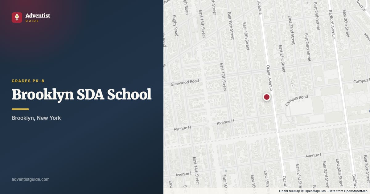 Map showing Brooklyn SDA School in Brooklyn, New York