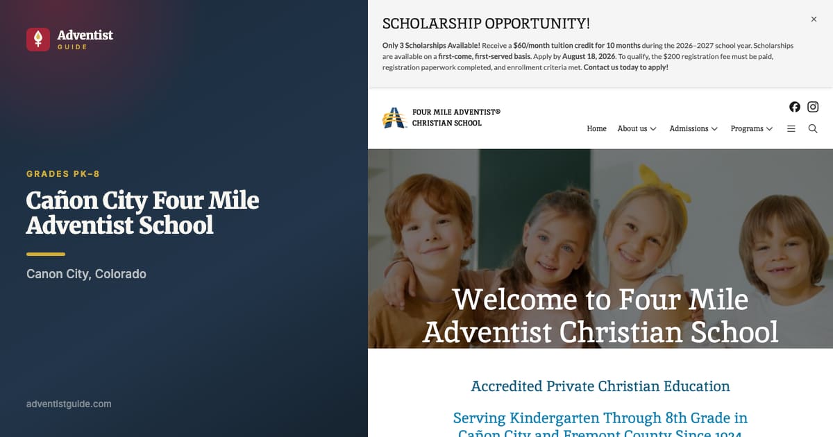 The Cañon City Four Mile Adventist School website