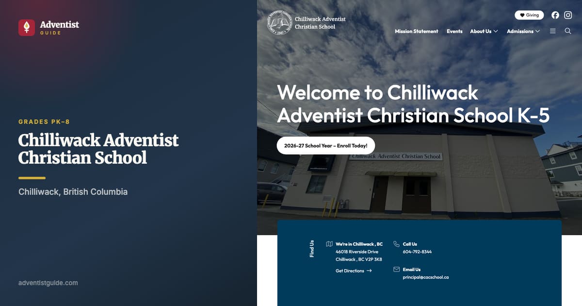 The Chilliwack Adventist Christian School website