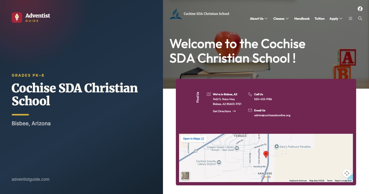 The Cochise SDA Christian School website