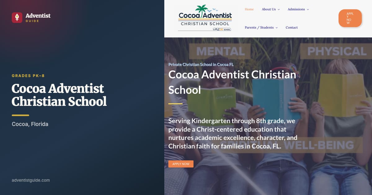 The Cocoa Adventist Christian School website