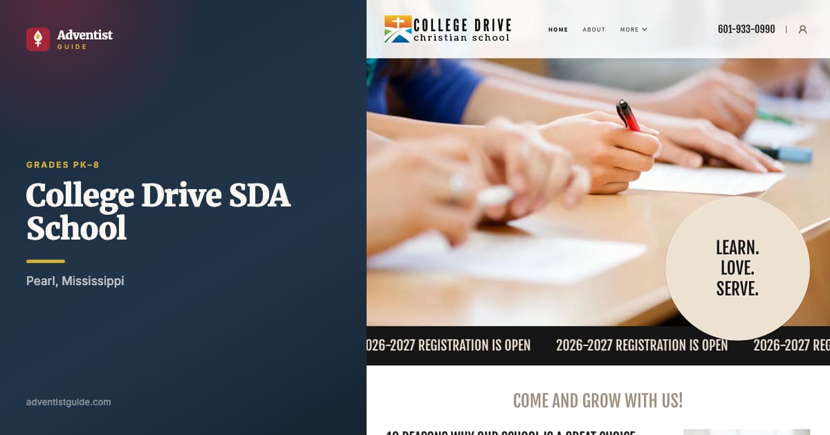 The College Drive SDA School website