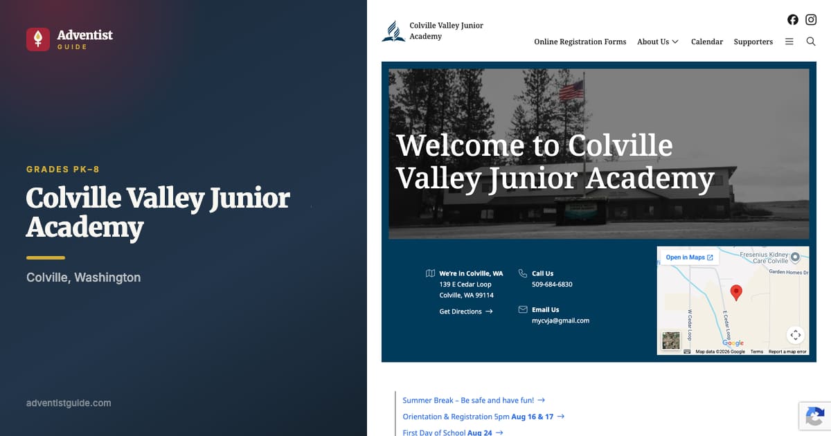 The Colville Valley Junior Academy website