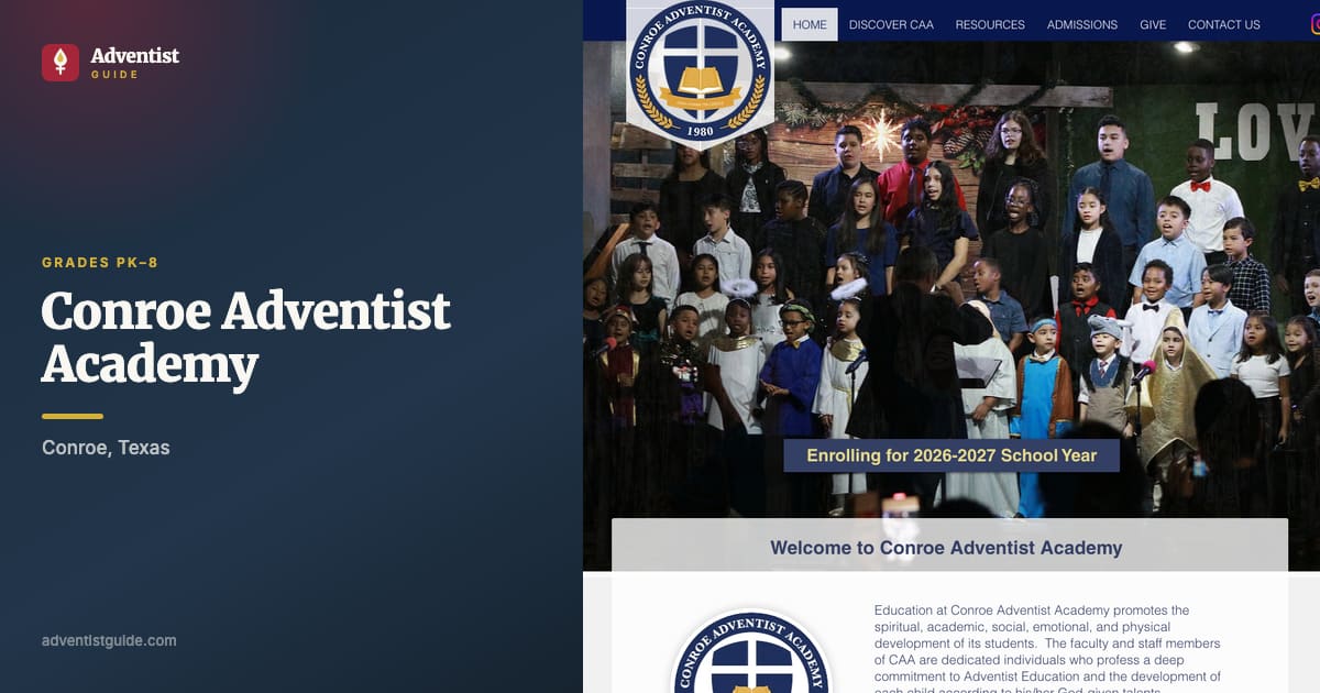 The Conroe Adventist Academy website