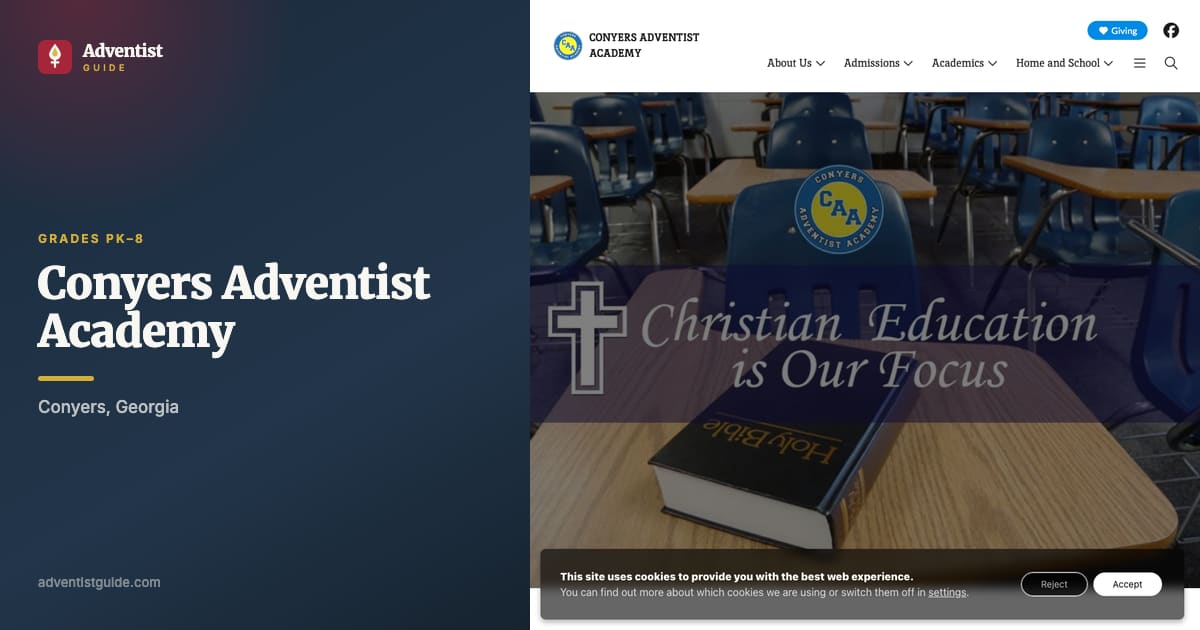 The Conyers Adventist Academy website