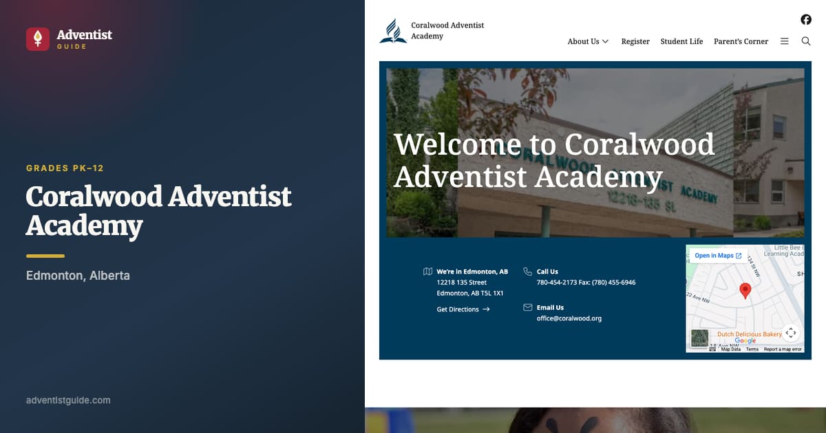 The Coralwood Adventist Academy website