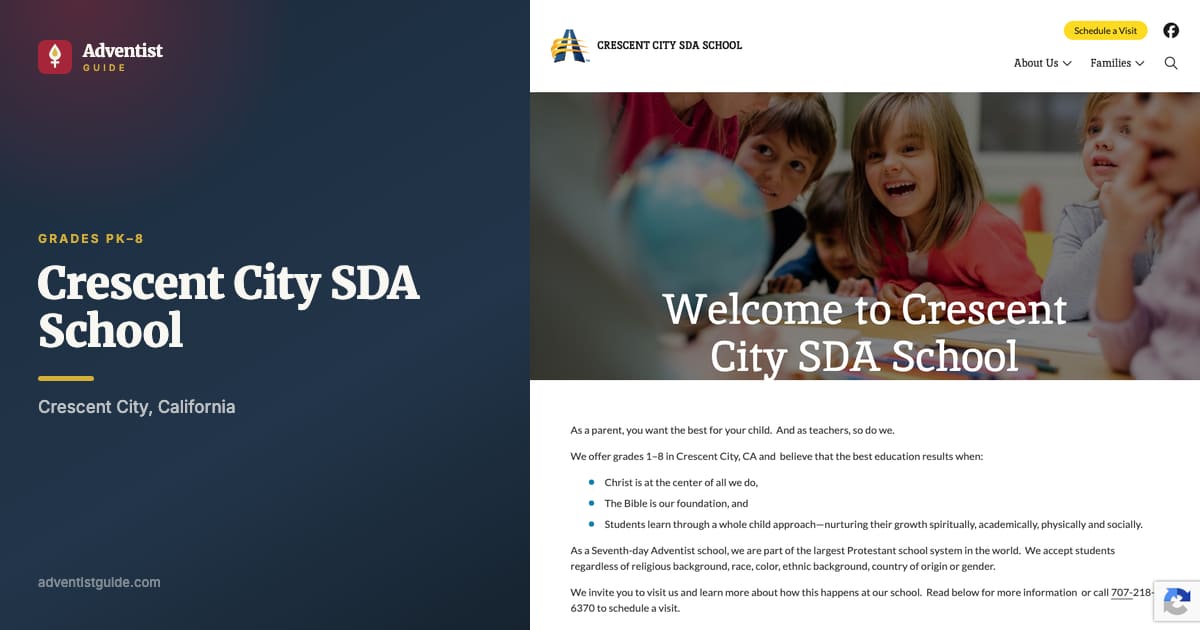 The Crescent City SDA School website