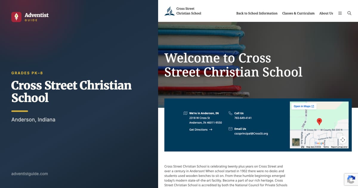 The Cross Street Christian School website