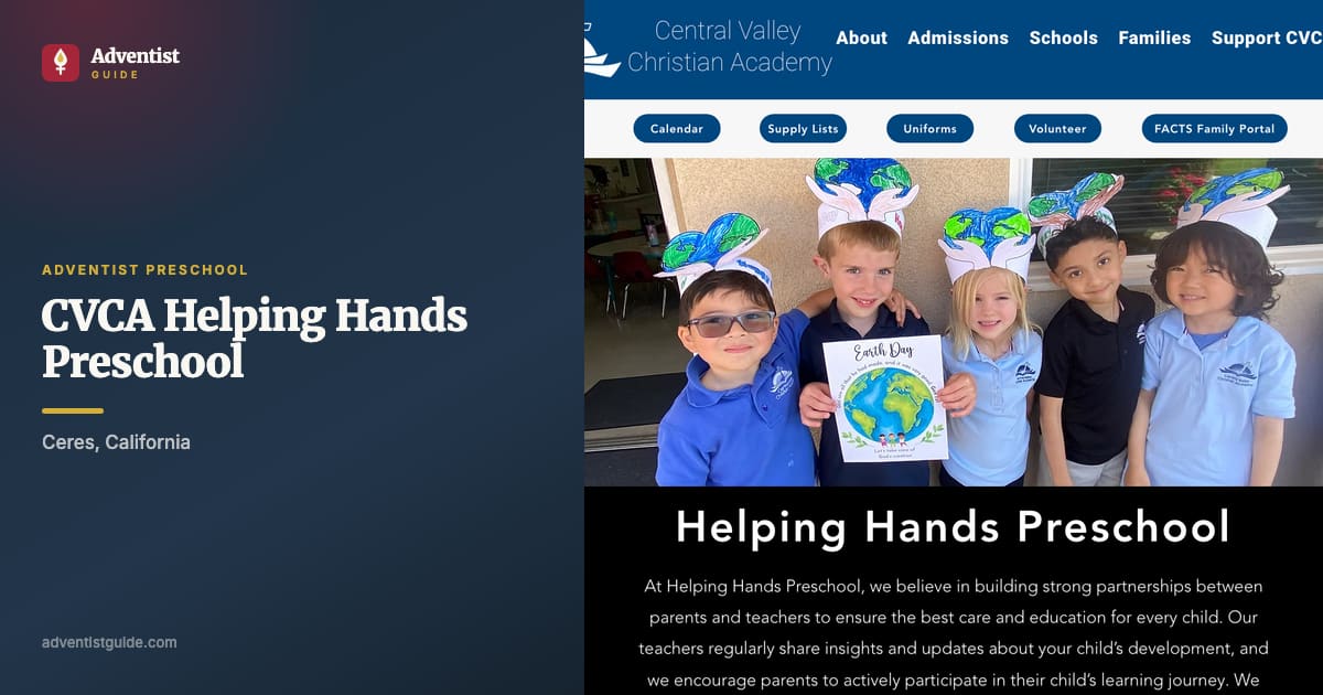 The CVCA Helping Hands Preschool website