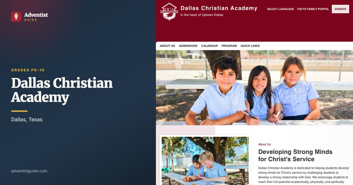 The Dallas Christian Academy website