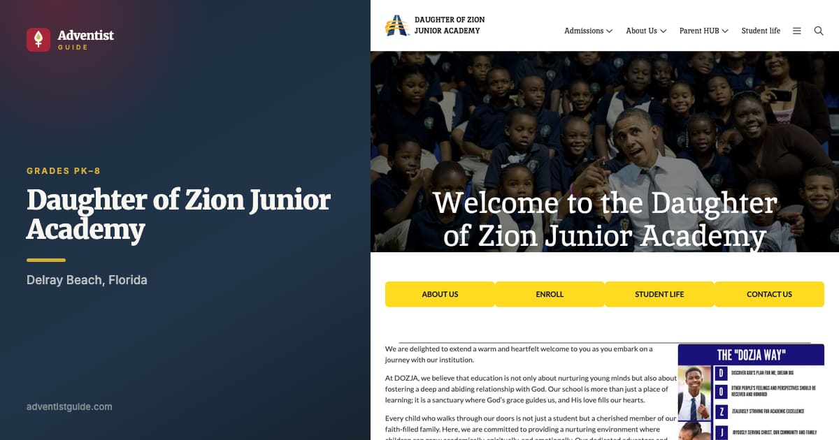The Daughter of Zion Junior Academy website
