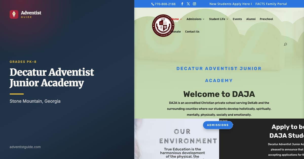 The Decatur Adventist Junior Academy website