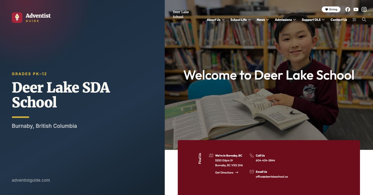 The Deer Lake SDA School website