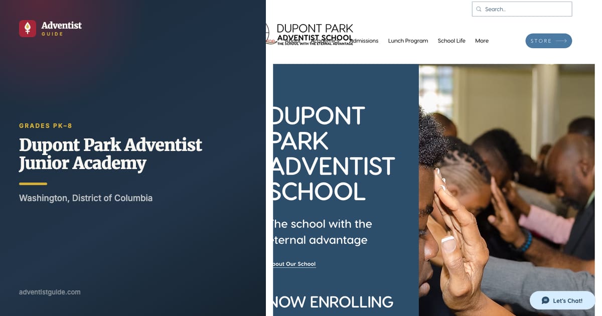 The Dupont Park Adventist Junior Academy website