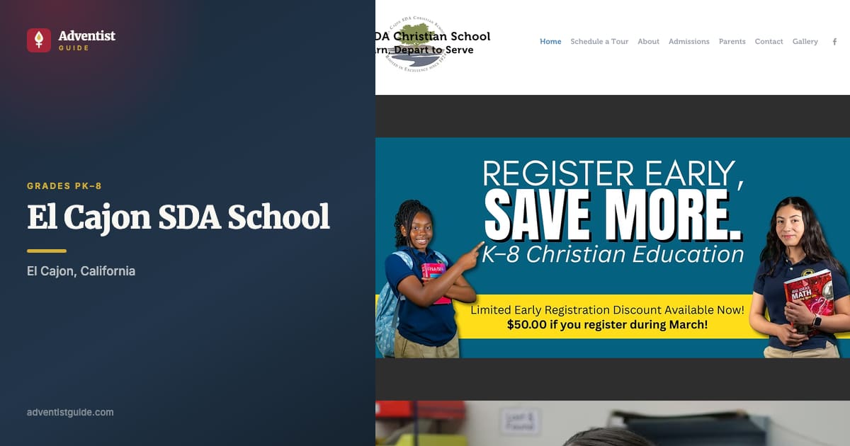 The El Cajon SDA School website