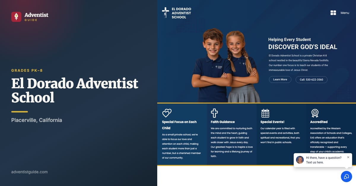 The El Dorado Adventist School website