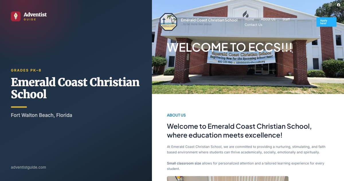 The Emerald Coast Christian School website