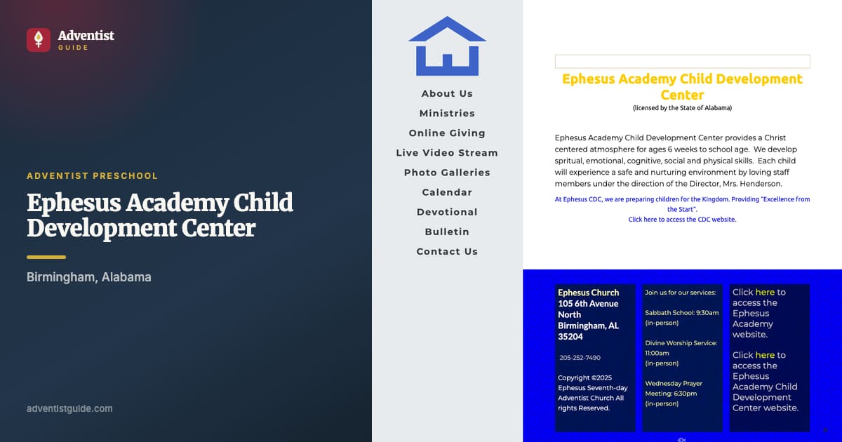 The Ephesus Academy Child Development Center website