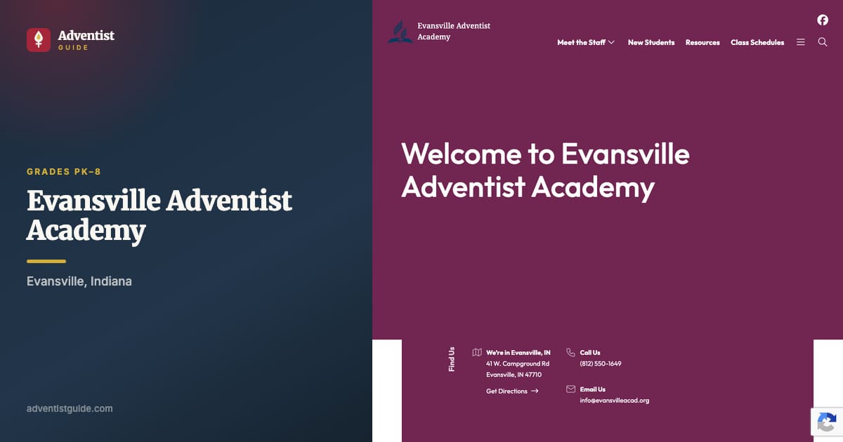 The Evansville Adventist Academy website