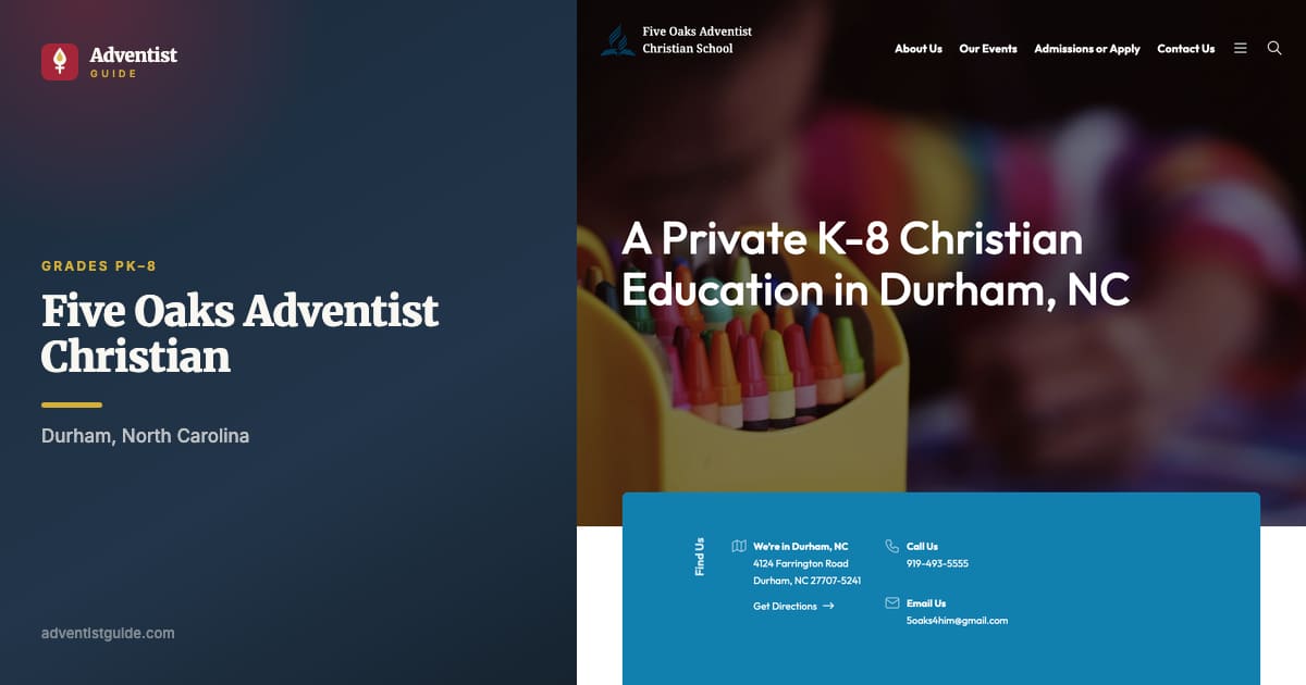 The Five Oaks Adventist Christian website