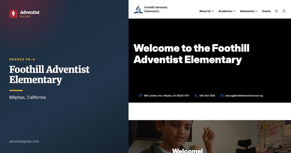 The Foothill Adventist Elementary website
