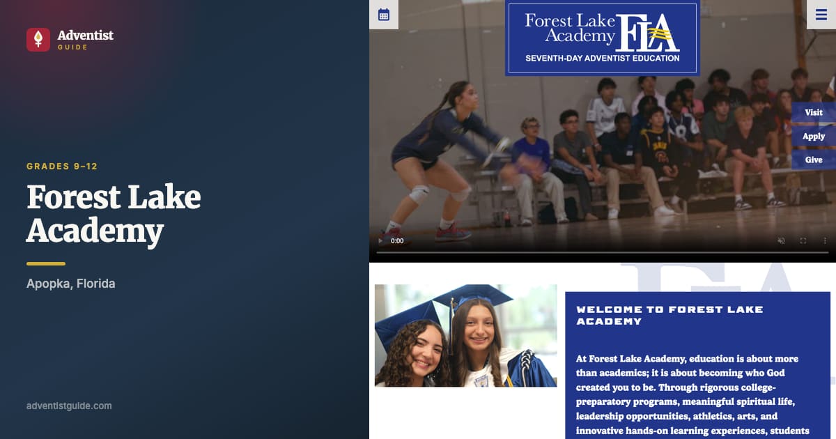 The Forest Lake Academy website