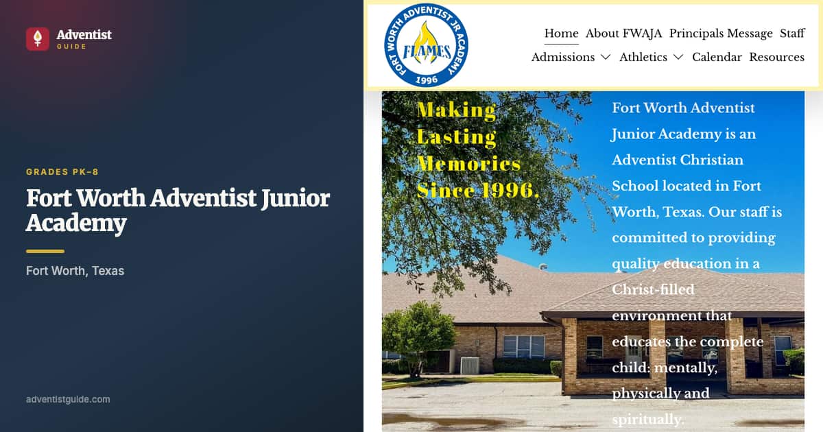 The Fort Worth Adventist Junior Academy website