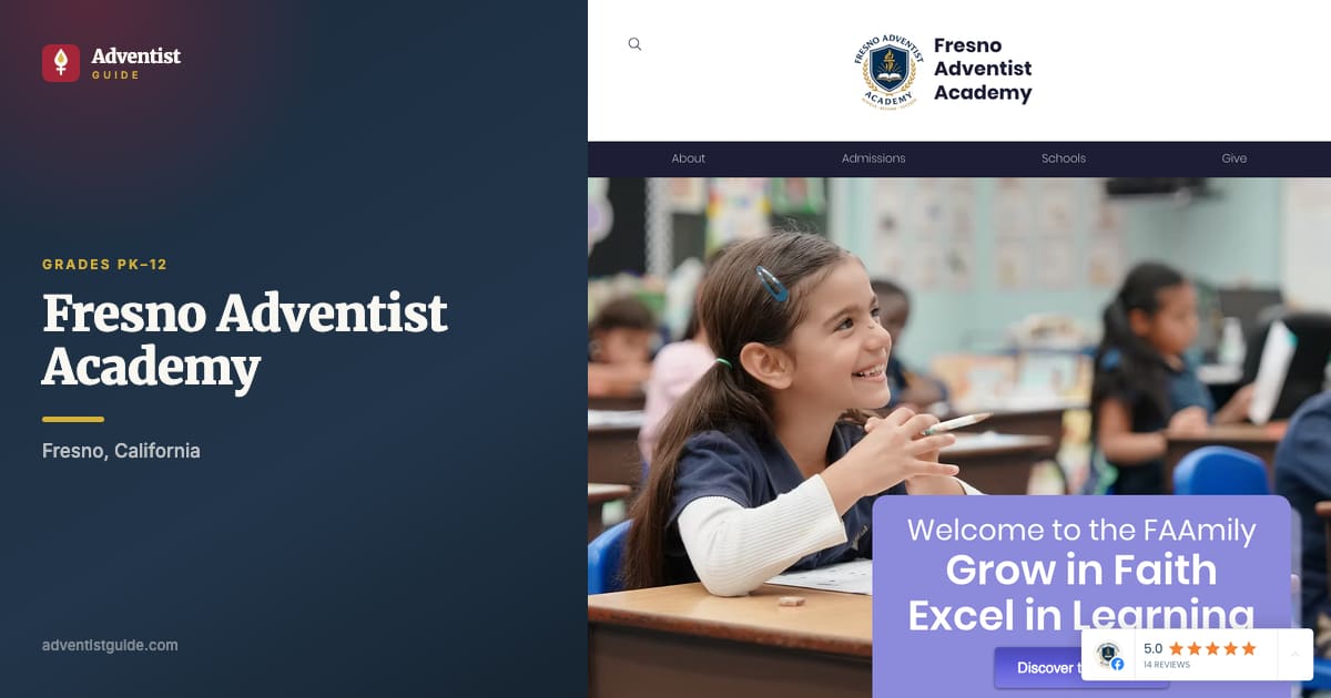 The Fresno Adventist Academy website