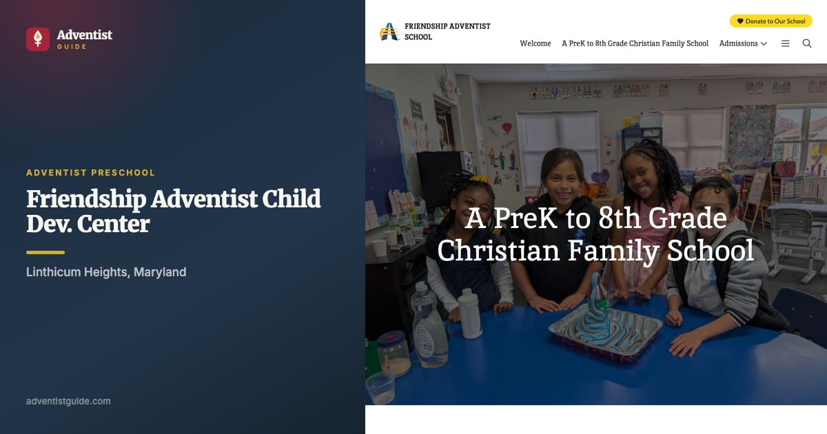 The Friendship Adventist Child Dev. Center website