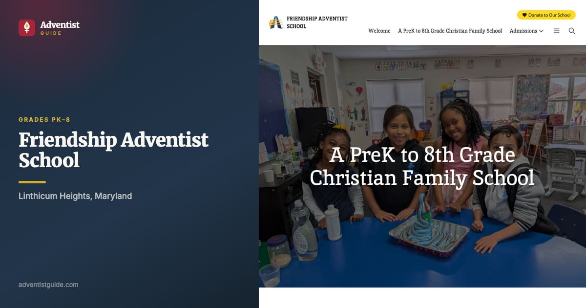 The Friendship Adventist School website